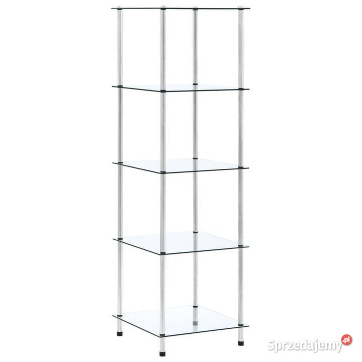 5poziomowa półka przezroczysta 40x40x130 szkło Warszawa