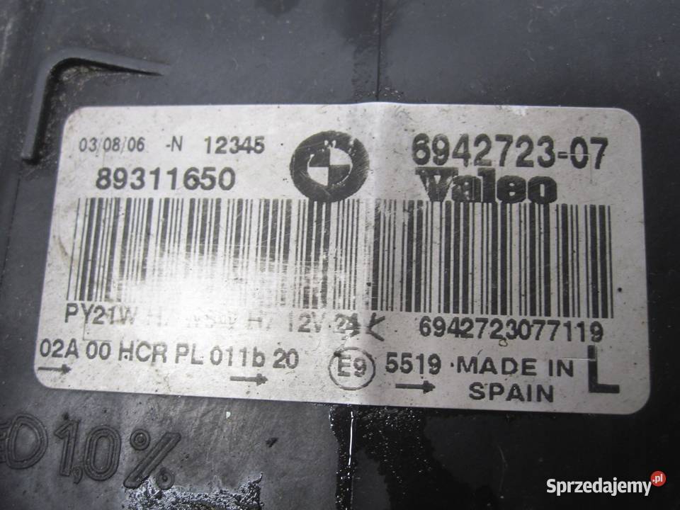 BMW E90 06r lampa lewa przód 6942723 89311650 Kielce