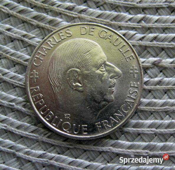 Francja 1 Frank 1988r Charles de Gaulle Kalisz