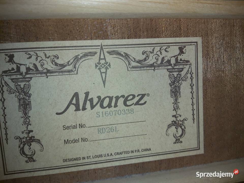 Gitara akustyczna Alvarez RD 26 L leworęczna sprzedam