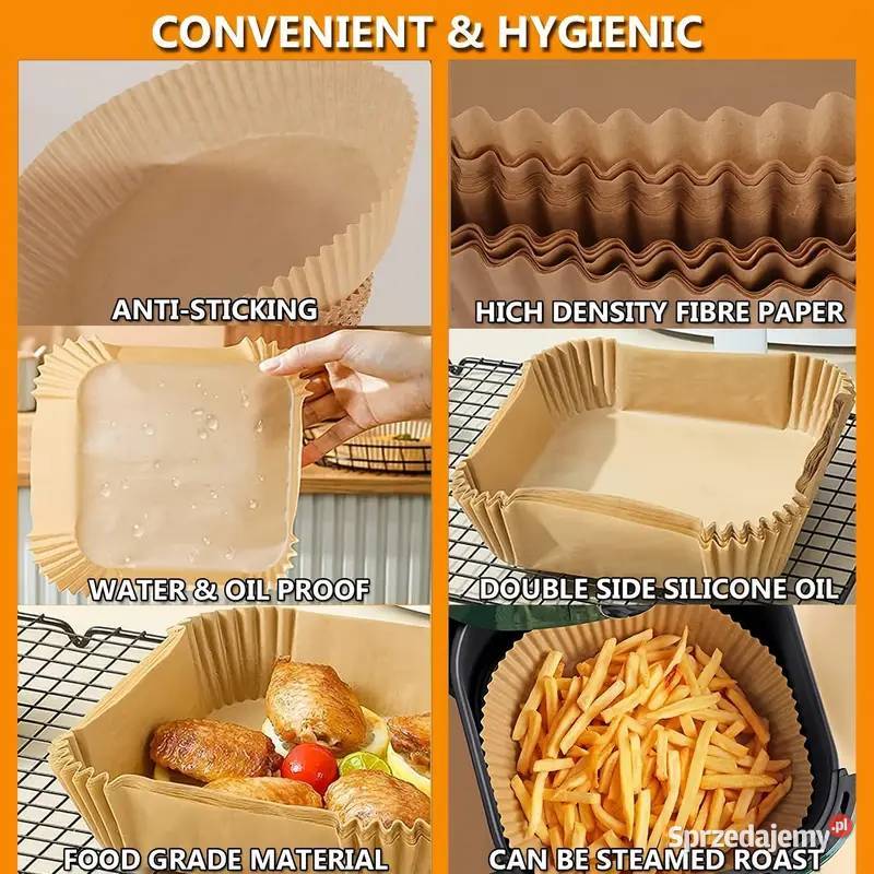 Tacki Pergaminowe do Frytownicy Beztłuszczowej Płock