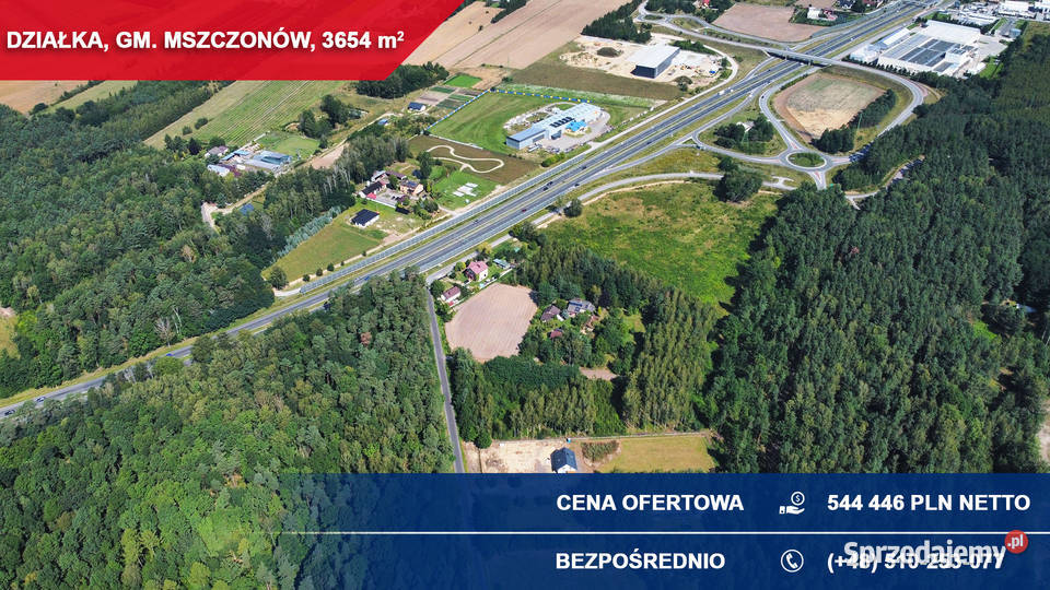 Teren usługowy S8 idealny pod magazyn warsztat Adamowice