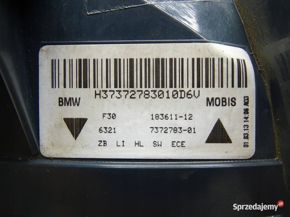 LAMPA LEWY TYŁ LEWA TYLNA W BŁOTNIK 7372783 BMW