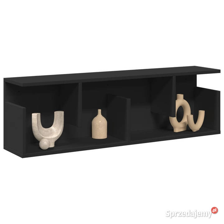 Półka ścienna 100x20x30 czarna materiał Warszawa sprzedam