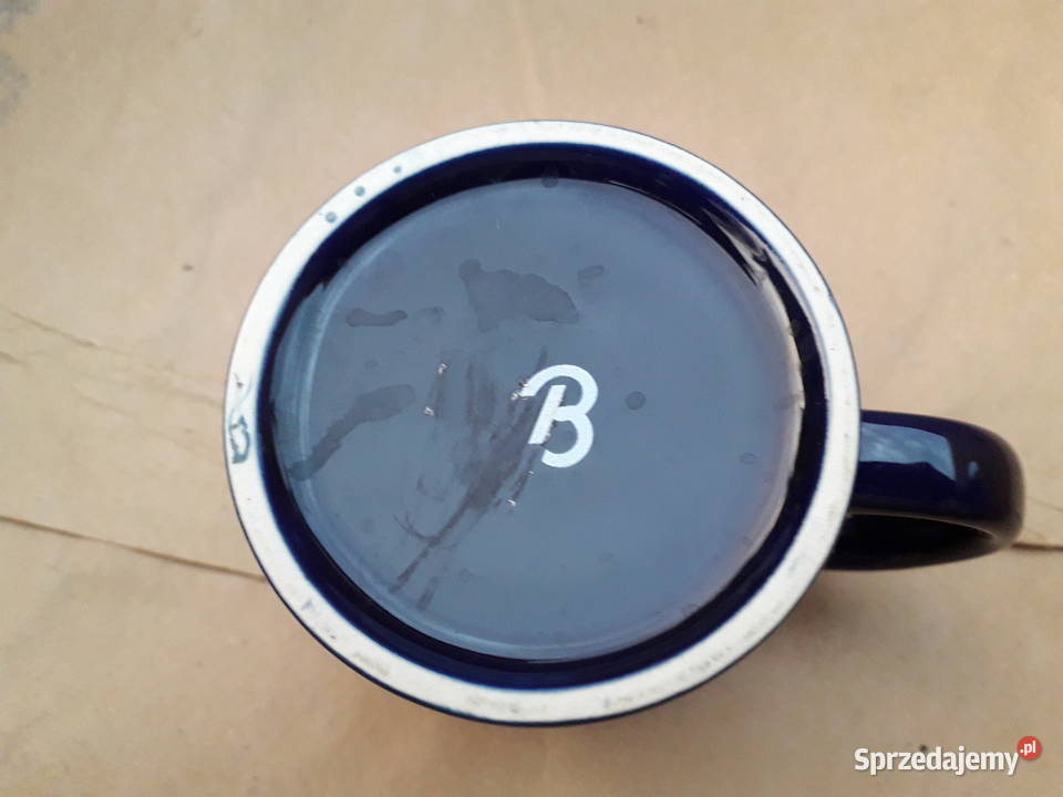 Switzerland Blue Gold Ceramic Coffee Tea Cup Kubki