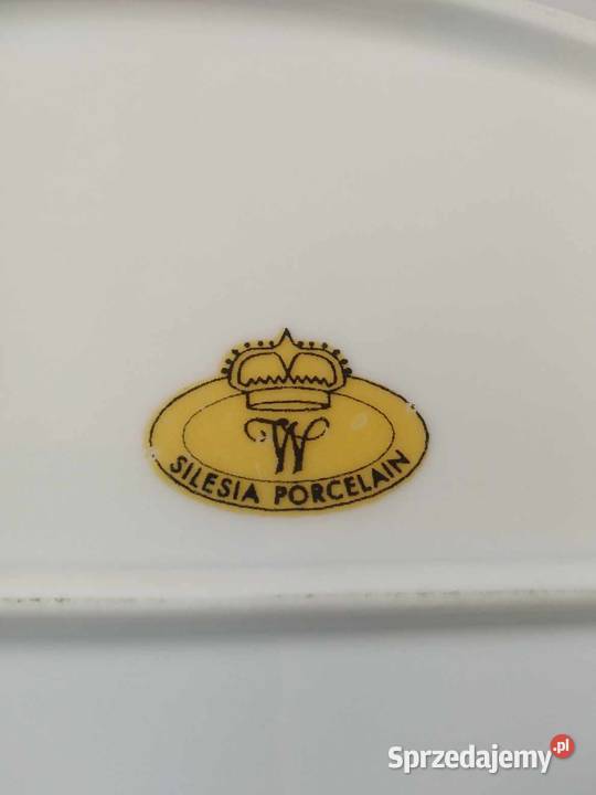 Półmisek Duży Silesia Różowe Kwiaty Porcelana i szkło dolnośląskie Wałbrzych