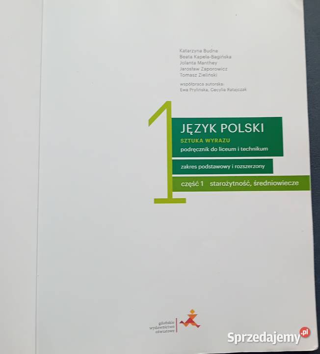 Język polski 1 Sztuka wyrazu Cz1 starożytność Koźminek sprzedam