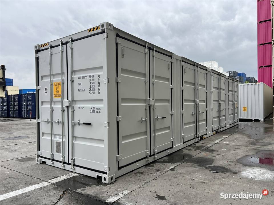 Kontener 40hc z bocznymi osobnymi 4 drzwiami