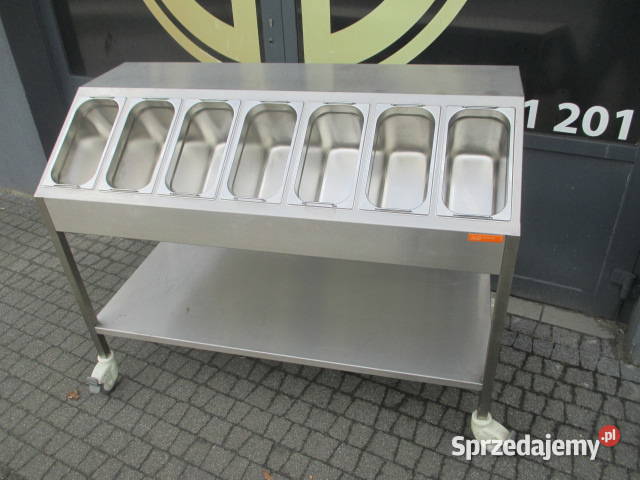 STÓŁ DYSPENSER NA SURÓWKI GASTRONOMICZNY Z PÓŁKĄ Gastronomia Ostrów Wielkopolski