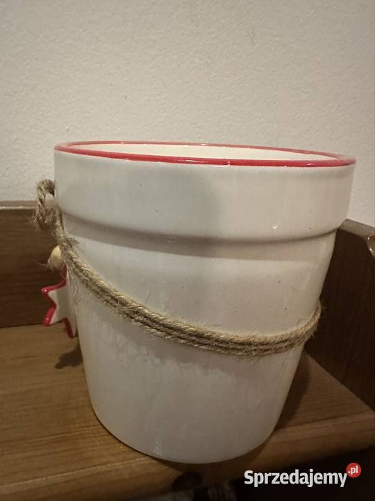 Osłona na doniczkę świąteczna ozdobna ceramiczna śląskie