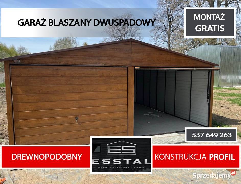 77AA GARAŻ BLASZANY Złoty Dąb Wiaty Garaże Wiata zachodniopomorskie Łobez