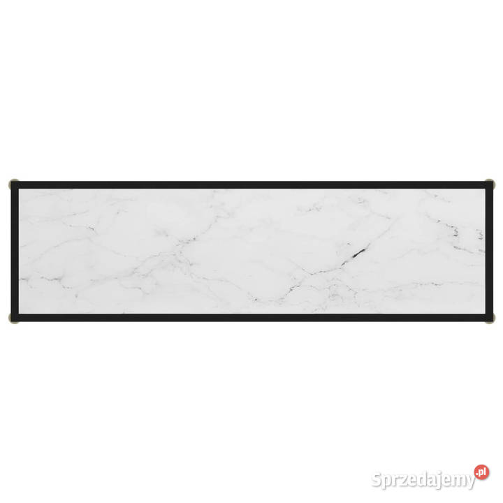Stolik konsolowy biały 120x35x75 szkło hartowane Warszawa
