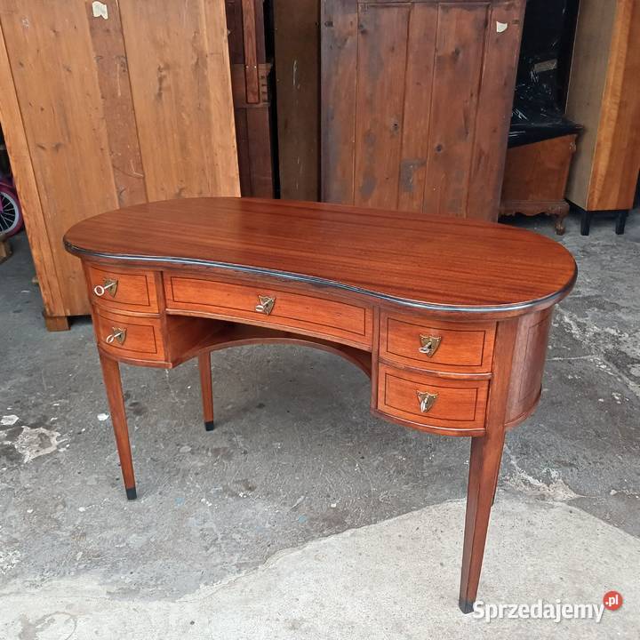Antyczne Biurko w kształcie Nerki styl Angielski Meble wielkopolskie Suchorzew