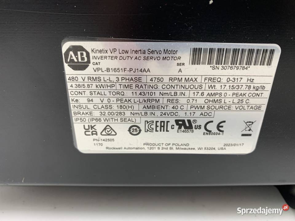 AllenBradley VPLB1651FPJ14AA Servomotor Warszawa