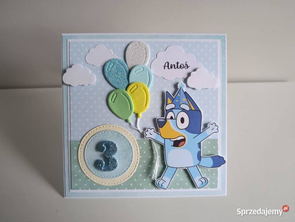 Personalizowana kartka urodinowa Bluey łódzkie Łódź