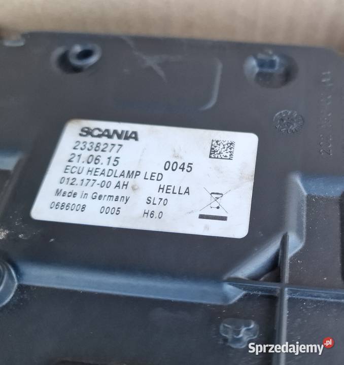 SCANIA R S REFLEKTOR PRAWY LED LAMPA 2655849 Lampy przednie lubuskie Trzciel