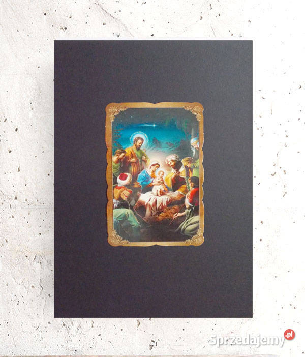 religijny plakat A5 obrazek ze stajenką święta sprzedam