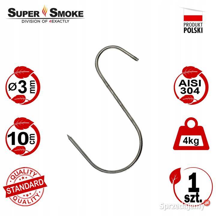 Hak Wędzarniczy S do mięs wędlin 3mm 10 Standard Białystok