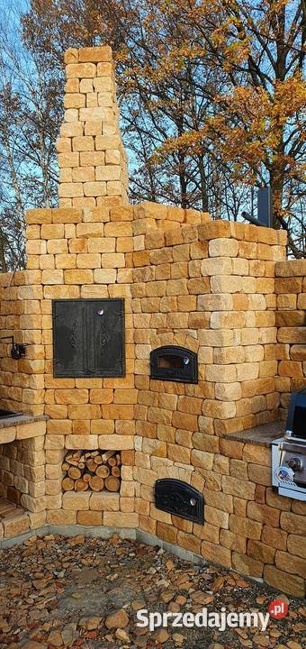 Kamień cegłą naturalny na ogrodzenie grilla łódzkie Radomsko