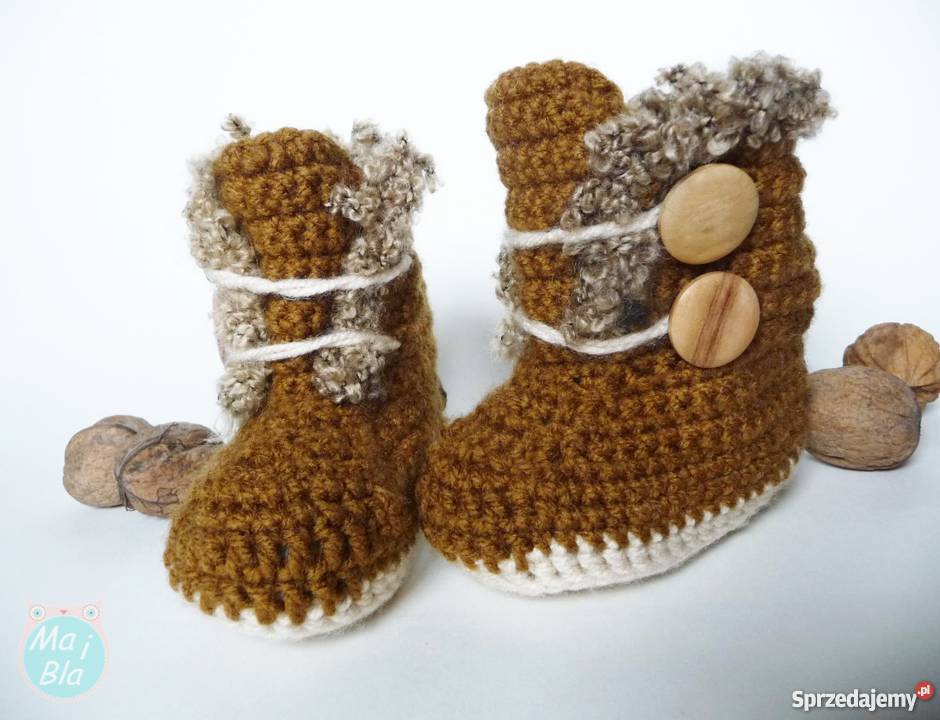 buciki szydełkowe kozaczki IDEALNE NA PREZENT śląskie Kłobuck