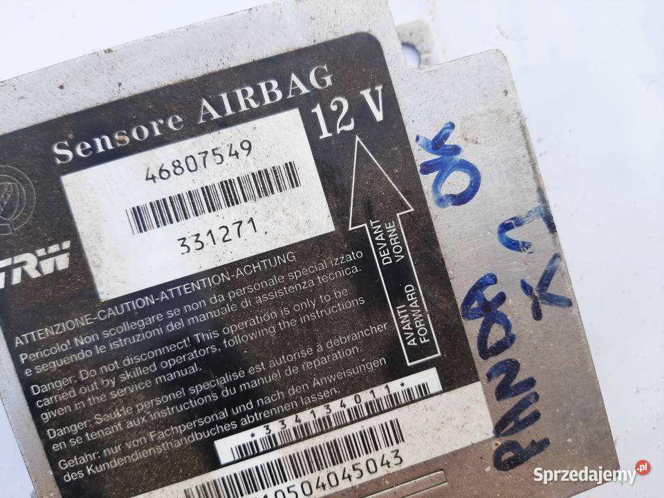 Sensor moduł poduszek Air Bag Fiat Panda Ksawerów