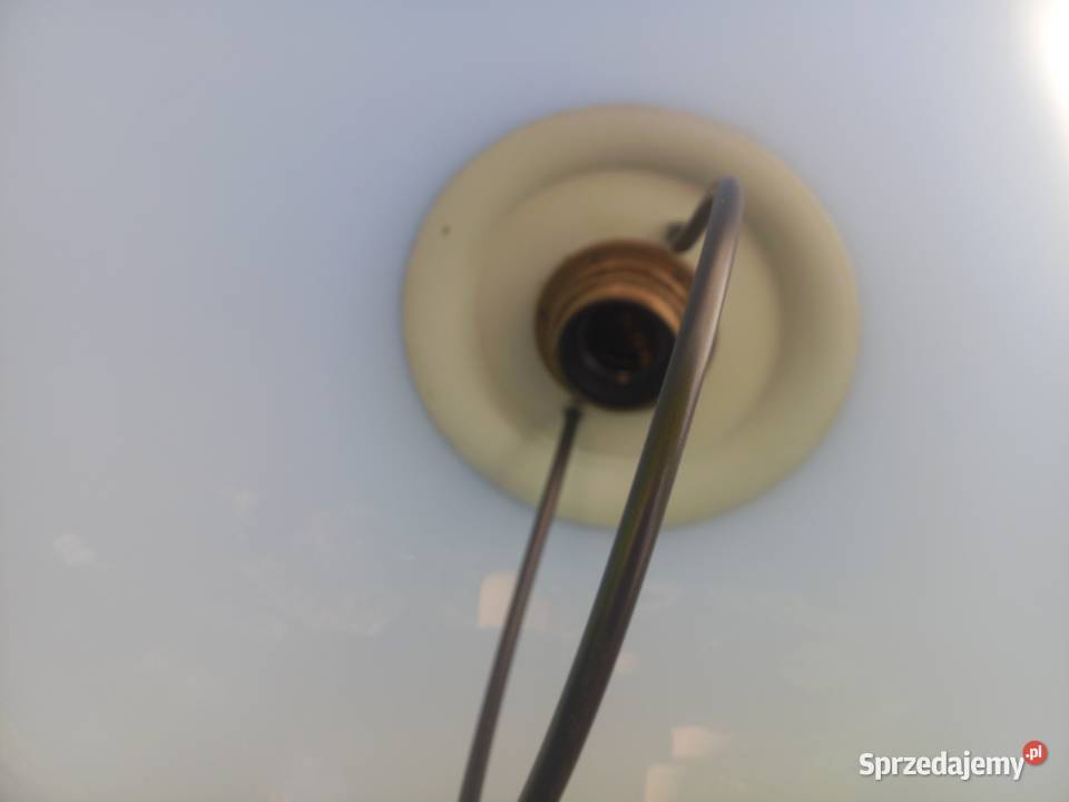 Żyrandol szklany metalowy holenderski z