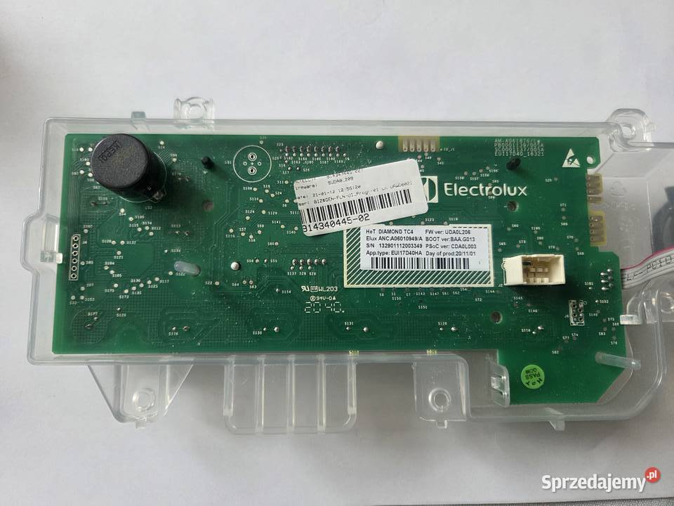 Interfejs pralki Electrolux DIAMOND T4 Wałbrzych