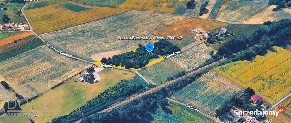 sprzedaży działki Czernica 7500m2