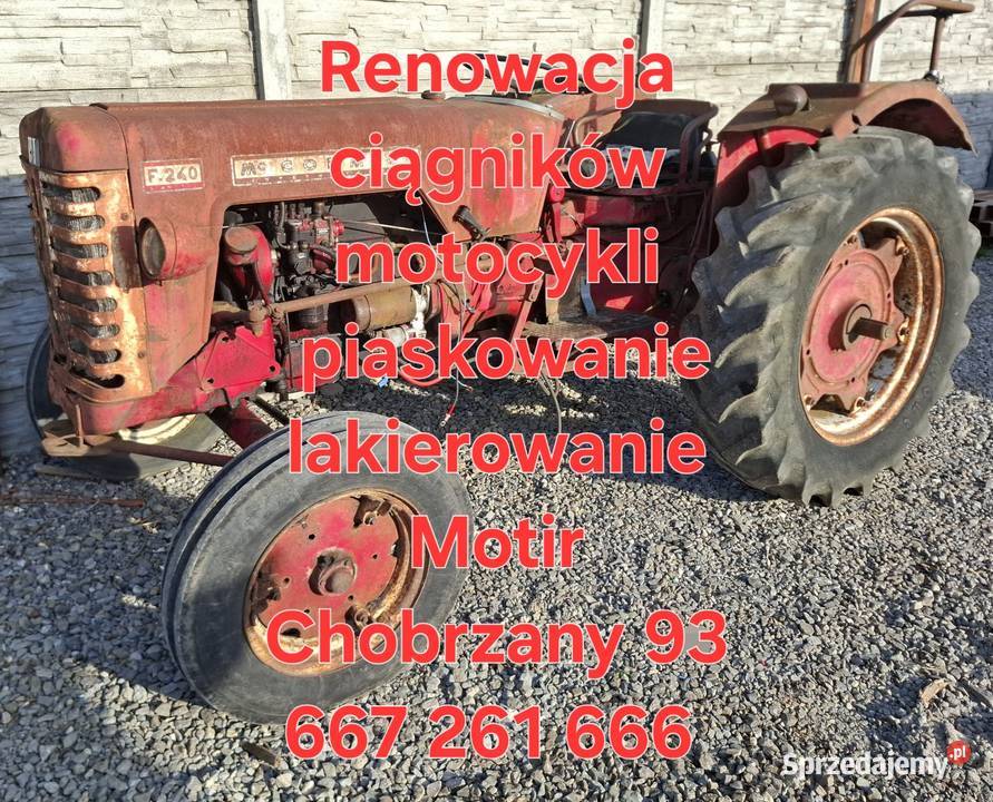 Warsztat piaskowanie renowacja ciągników Chobrzany