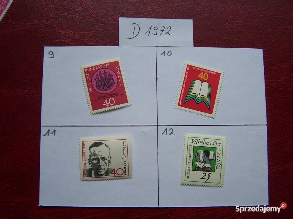 Niemcy 1972 MNH Znaczki z roczników WYBIERAJ Filatelistyka Tychy