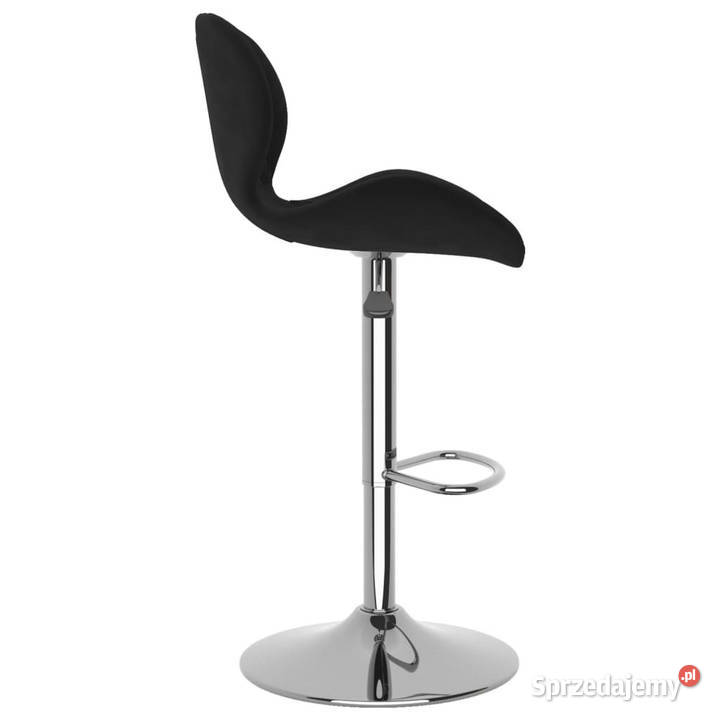 Stołki barowe 2 czarne obite aksamitem WM334908 Warszawa