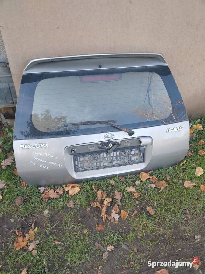 Klapa Tylna Suzuki Ignis II Subaru Justy G3X Lak Klapy bagażnika Elbląg