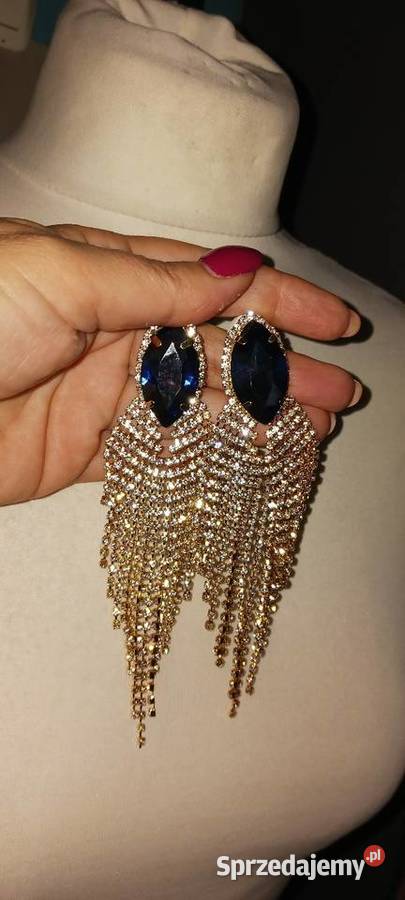 Kolczyki granatowe kujawsko-pomorskie Ostrowąs