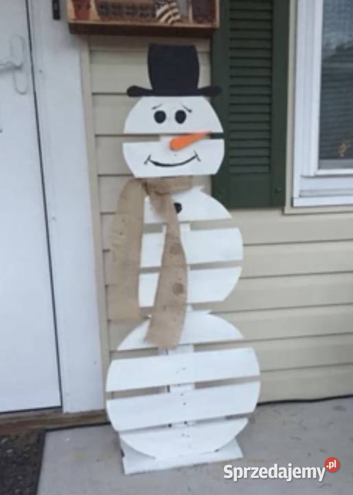 Bałwan drewniany ozdobny