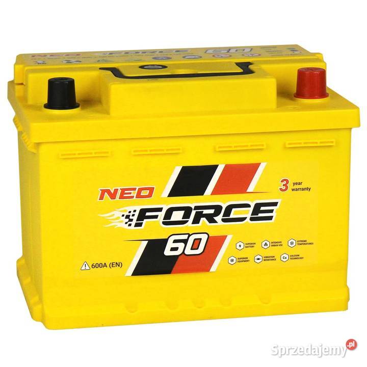 Akumulator Neo Force 60Ah 600A Kraków Ugorek 1A akumulatory