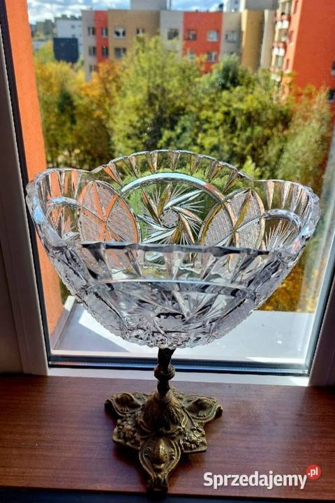 Piękna duża patera kryształowa Porcelana i szkło Wrocław