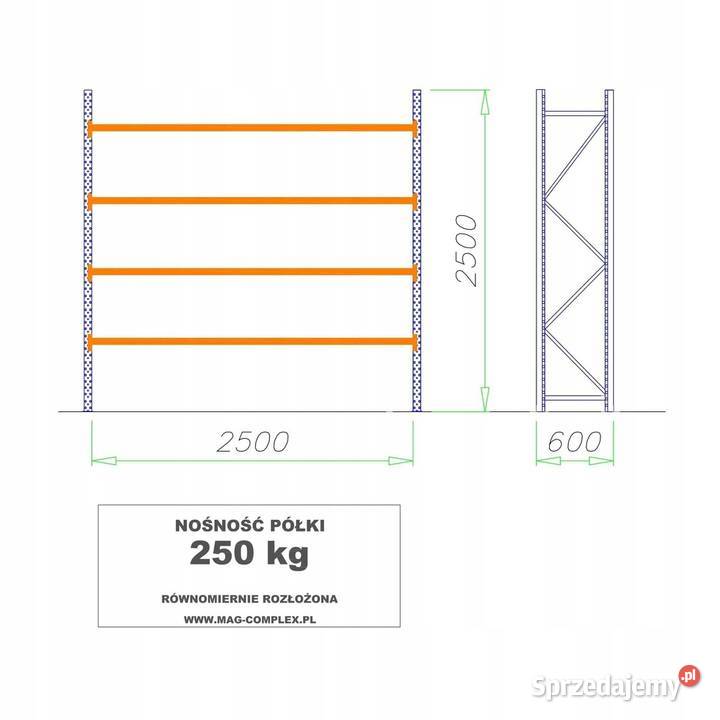 REGAŁ METALOWY MAGAZYNOWY WYTRZYMAŁY MOCNY MRC14 Rumia sprzedam
