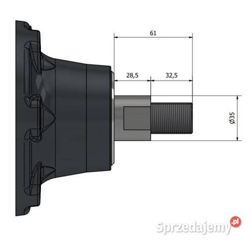 Piasta bezobsługowa Fi35mm BTC dł 61mm AgroMasz małopolskie Kamionna