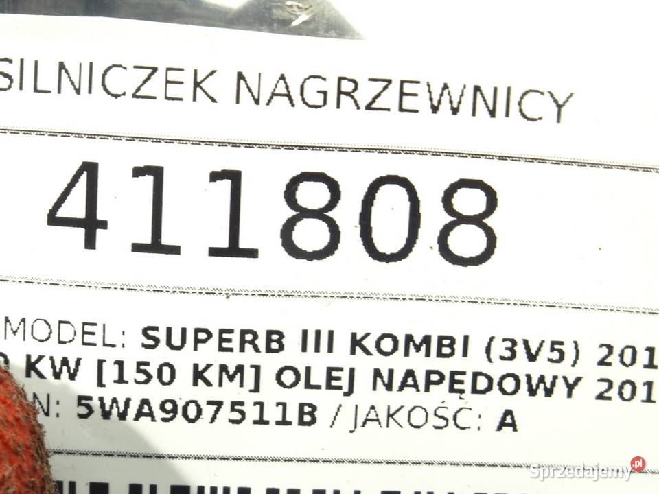 SILNICZEK NAGRZEWNICY SKODA 5WA907511B SUPERB podkarpackie