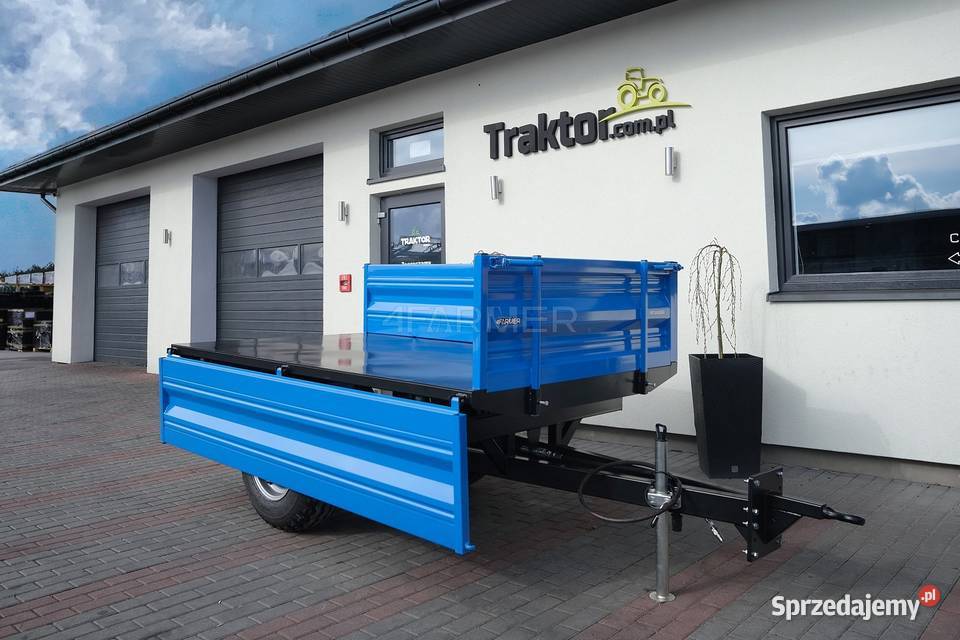 Przyczepa rolnicza jednoosiowa 2T z kiprem Tajęcina