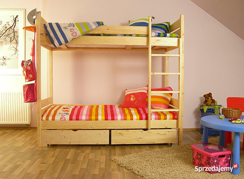 Łóżko pietrowe Tapczan dziecka lite drewno Kielce sprzedam