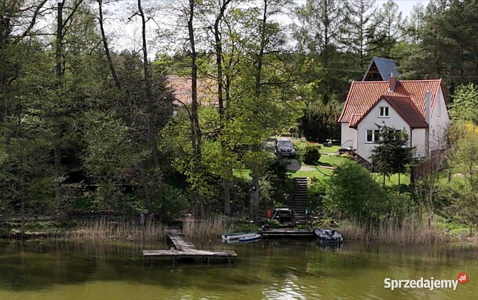 Dom jeziorem na Mazurach linia brzegowa prywatny