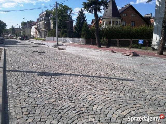 Kostka brukowa starego kocie łby płyty granitowe Bolesławiec