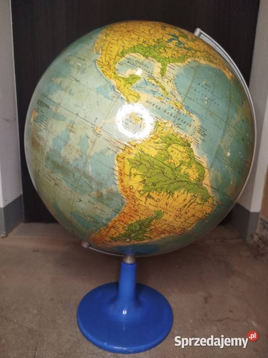 Zabytkowy globus duży PRL