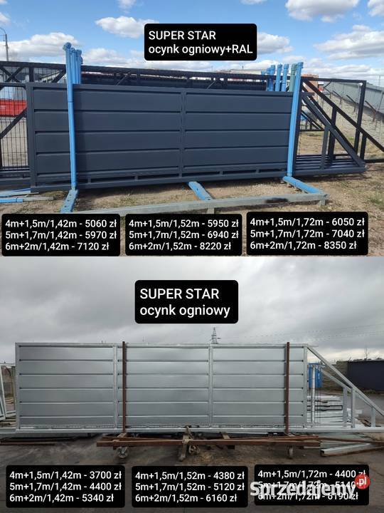 PROMOCJA Brama przesuwna palisadowa 5m PREMIUM dolnośląskie Jelenia Góra