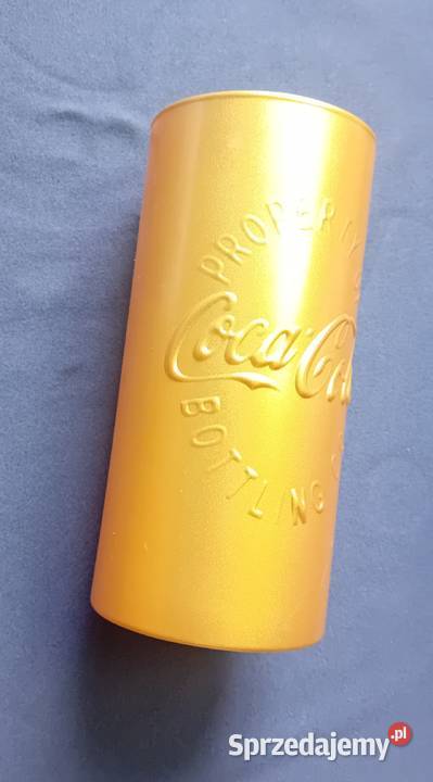Złota kolekcjonerska szklanka Coca Cola Property