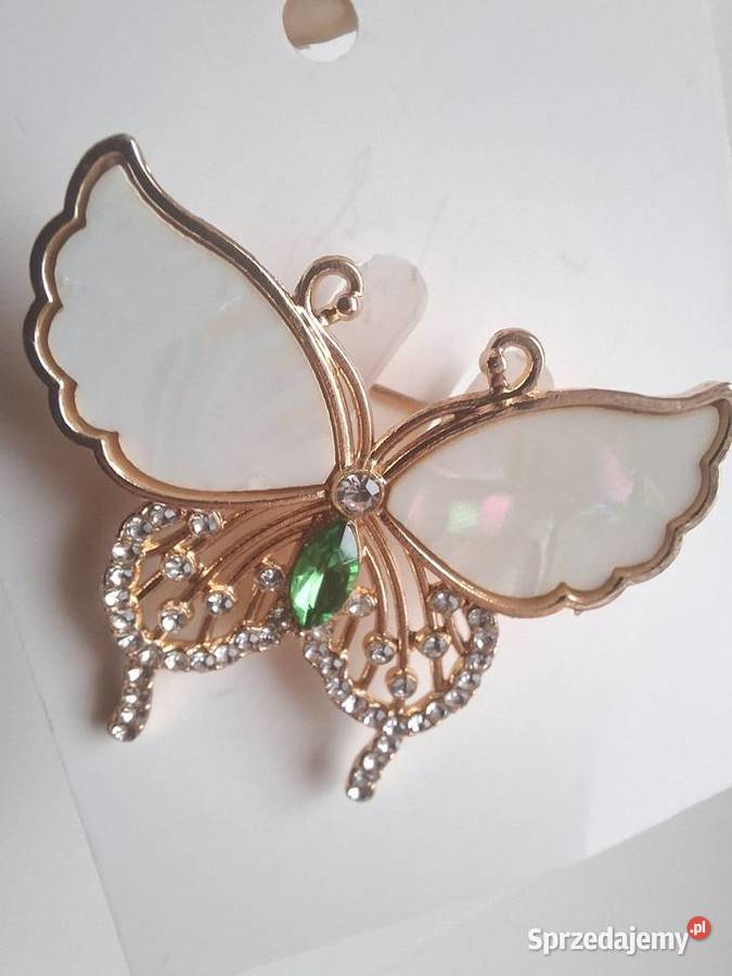 Piękna elegancka broszka motyl Wąbrzeźno