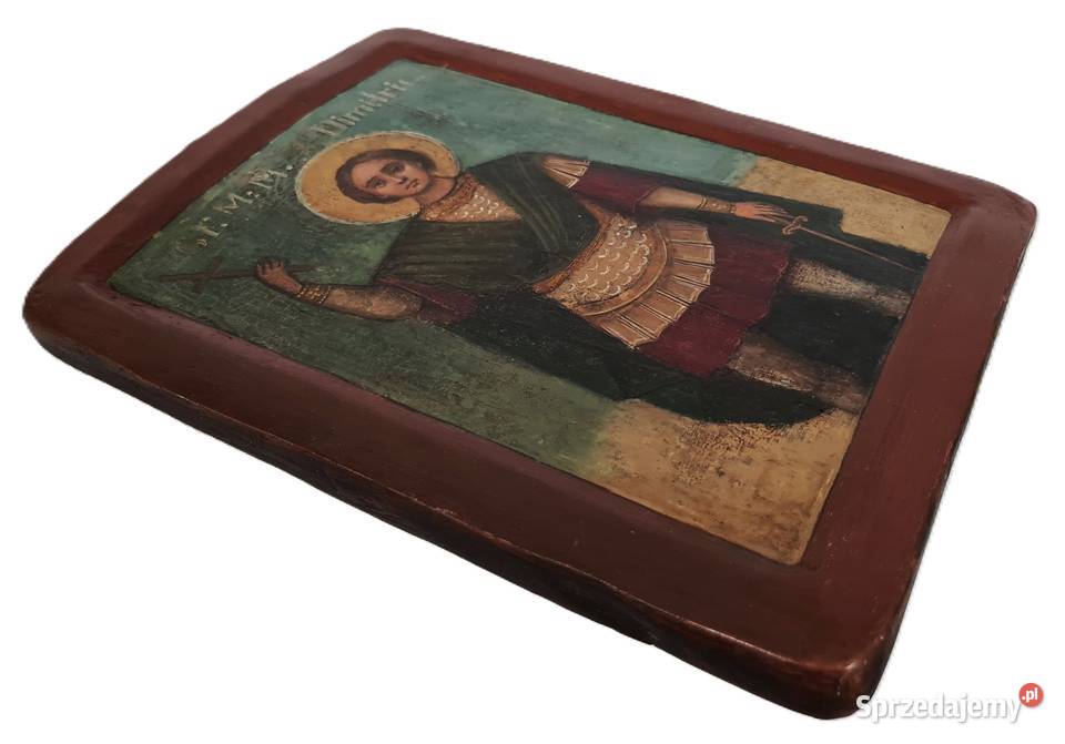 Ikona Święty Dymitr z Tesaloniki 0083 Malarstwo Warszawa