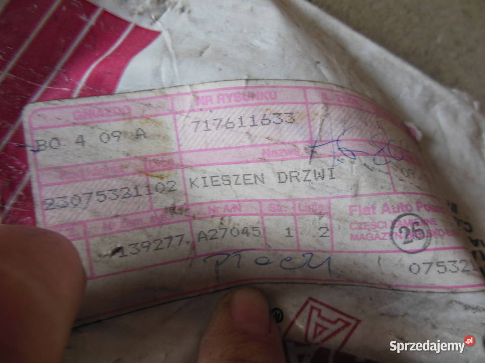 Fiat Palio Albea Siena KIESZEŃ drzwi LP śląskie Kozy