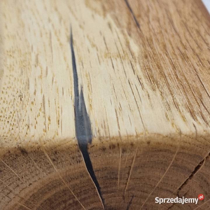 Świecznik dębowy z czarną żywicą dzika naturalna Sępopol